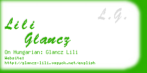 lili glancz business card
